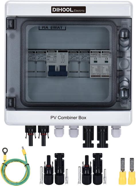 DIHOOL pv solar combiner box AC 120V Breaker Box 